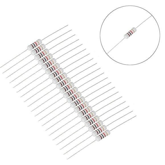 200pcs 910ohm-1M 1W Carbon Film Resistor 10 Value Assortment Kit