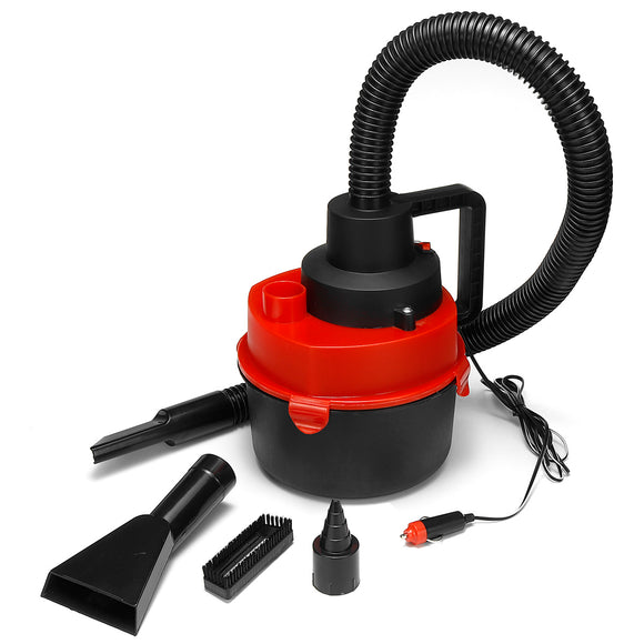 12V 60W Portable Car Vacuum Cleaner Turbo Handheld Duster With Filter Removable Brush For Auto Wet & Dry