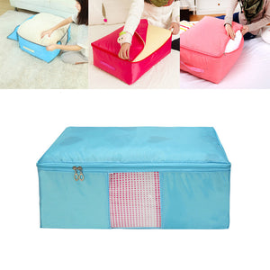 IPRee 60x50x28cm Waterproof Oxford Washable Quilts Bag Portable Big Size Storage Box with Window