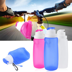 320ML Collapsible Silicone Foldable Soft Water Bottle Outdoor Sports Travel Hiking