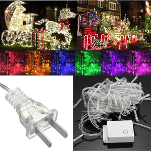 10M 100LED Fairy String Christmas Light Outdoor Waterproof Wedding Holiday Party Lamp US Plug 110V