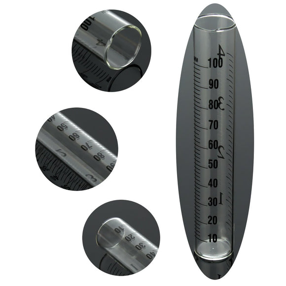 4 inch Capacity Glass Rain Gauge Replacement Tube Outdoor Home