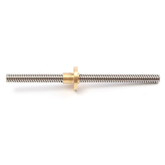 8mm T8x2 Lead Screw Trapezoidal ACME With Brass Nut Kit 140 / 200 / 250 / 300 / 400mm For 3D Printer