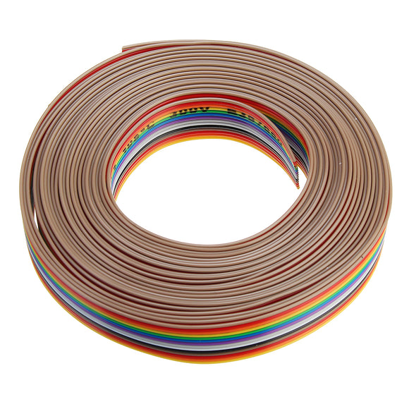 5M 1.27mm Pitch Ribbon Cable 14P Flat Color Rainbow Ribbon Cable Wire Rainbow Cable