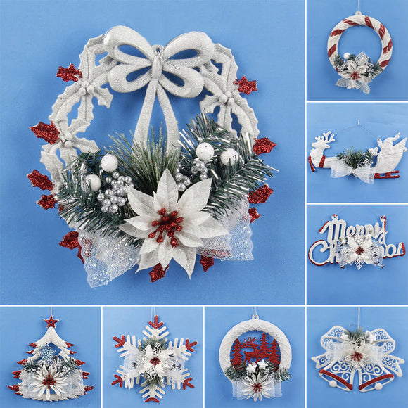 Christmas Tree Snowflake Ornament Wall Door Hanging Decor Home Christmas Party Decor