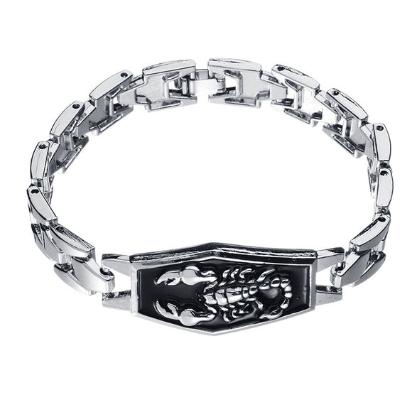 9.5mm Men's Hand Chain Scorpion Pattern Alloy Trendy Bracelet Accessory