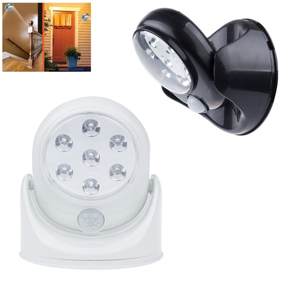 Battery Powered IR Motion Sensor LED Night Light 360 Degree Auto On/Off Wall Lamp for Hallway Yard