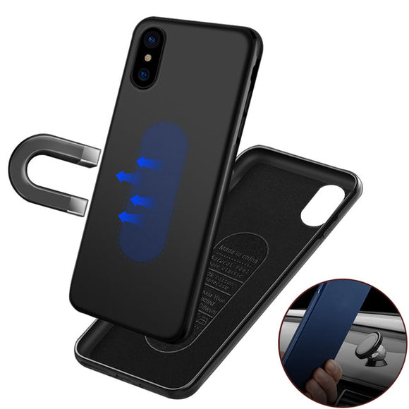SULADA Magnetic Adsorption Soft TPU Silicone Cover Case for iPhone X