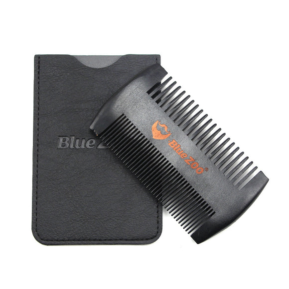 Double-Sided Comb Antistatic Hair Beard Comb Black Spray Pear Wood Portable Comb Beard Comb