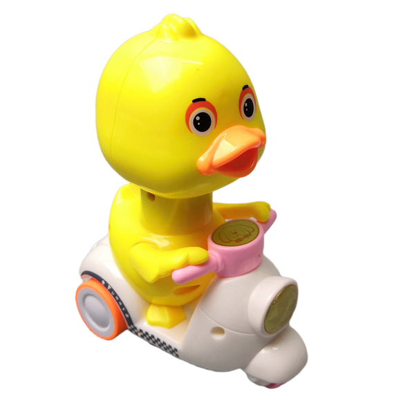 Small Yellow Press Motor Duck Children Fun Toy Press Car Pull Back Scooter Novelties Toys