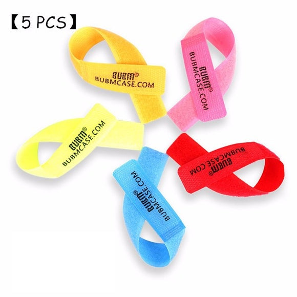 [5PCS] BUBM LSD Universal Cable Ties Cable Organizer Colorful Wire Straps Computer Tapes