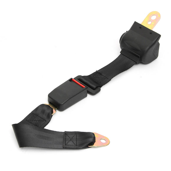 Universal Adjustable 2 Point Retractable Car Safety Seat Belt Buckle