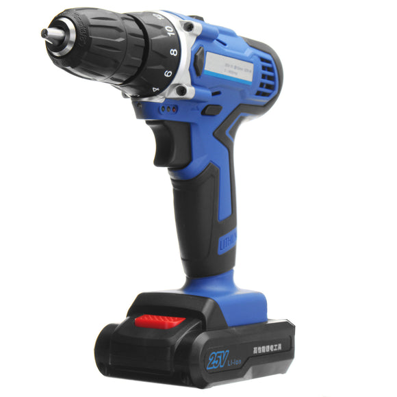25V Lithium-Ion Battery Power Drill Driver Rechargeable Cordless Drill Electric Hammer Screwdriver
