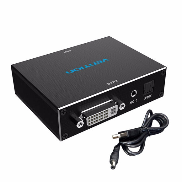 Vention HDMI To DVI Converter HD 1080P Audio Converter Adapter Box With Dual Audio Interface
