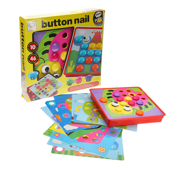Button Nail 3D Puzzles Creative Children Assembling Big Mushrooms Enlightenment Educational Toys
