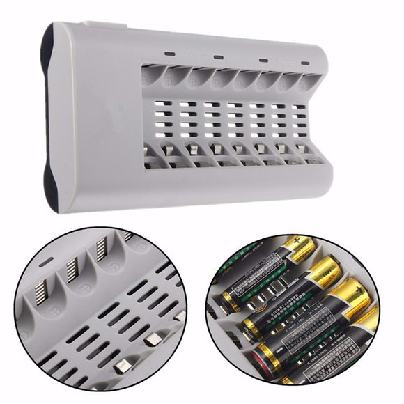 8 Slot Intelligent Battery Charger For AA AAA NI-MH NI-CD Rechargeable Batteries