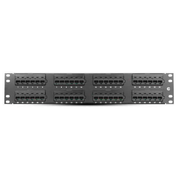 48 Port CAT5e RJ45 110 Network Ethernet Rack Mount 2U 2RU Two Space Patch Panel