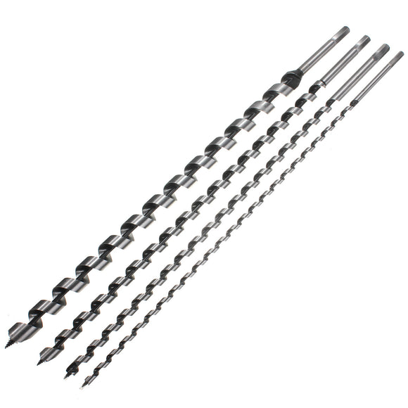 4pcs 8/12/16/24mm 600mm Auger Drill Bits Woodworking Tool