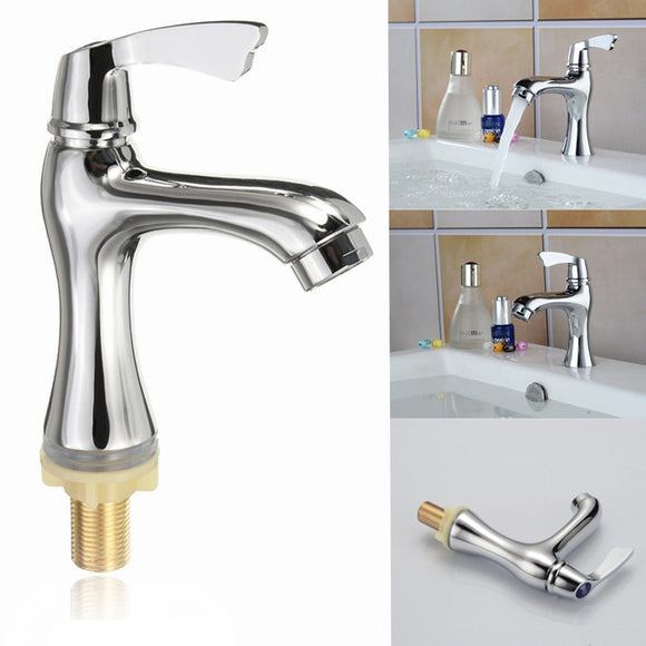 Zinc Alloy Bathroom Sink Faucet Kitchen Single Hole Hot/Cold Faucet