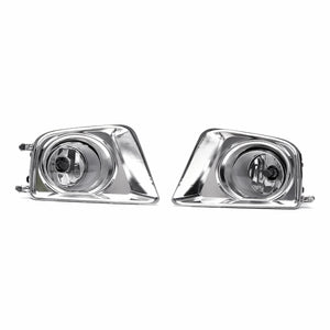 2Pcs Car Fog Light H11 Bulbs Chrome Silver With Wire Harness Covers Kit For Toyota Tacoma 2012-2015