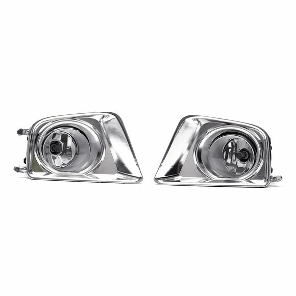 2Pcs Car Fog Light H11 Bulbs Chrome Silver With Wire Harness Covers Kit For Toyota Tacoma 2012-2015