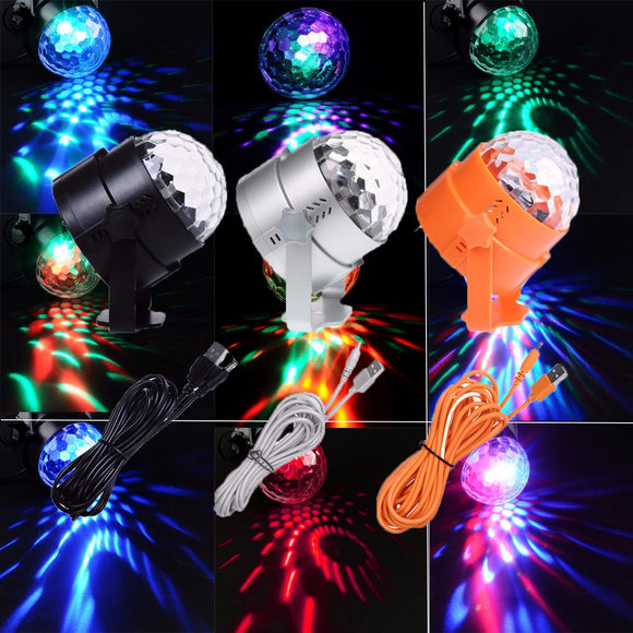 U`King RGB 3 LED Stage Light Crystal Ball Effect Lighting Party Club DJ Disco Xmas Lamp