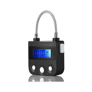 99 Hours USB Rechargeable Time out Padlock Max Timing Lock Digital Timer Alarming Padlock w/ LCD Display Screen