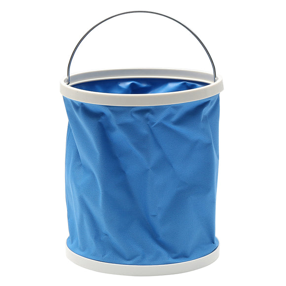 9L Blue Portable Folding Car Washing Fishing Storage Bucket