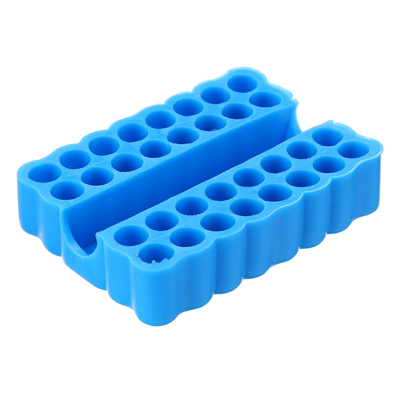 2Pcs Plastic Screwdriver Bit Storage Rack Storage Deck Box 32 Holes for 1/4 Inch Hex Shank Screwdrivers