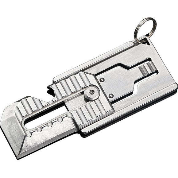 IPRee EDC Stainless Steel Mini Knife Tool Paper Cutter Mini Bottle Box Opener Keychain