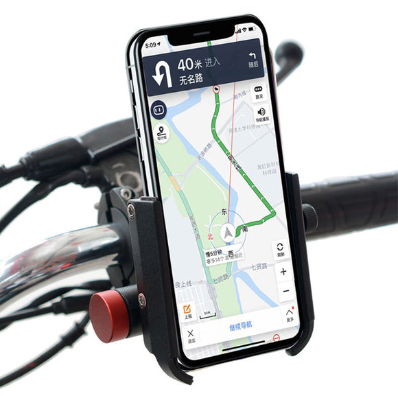 USB Charging Phone GPS Holder Bracket With Powerbank Aluminum Alloy Handlebar Mount For Motorcycle Electric Scooter Bike Riding