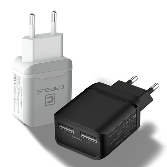 CAFELE 2.4A Dual USB Fast Charger EU Plug For iPhone X 8Plus OnePlus5 Xiaomi 6 Mi A1 Redmi Note4