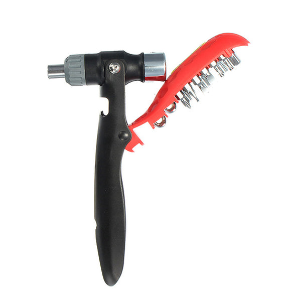 Multifunctional Hand Tool Kit Hammer Ratchet Screwdriver Socket Wrench