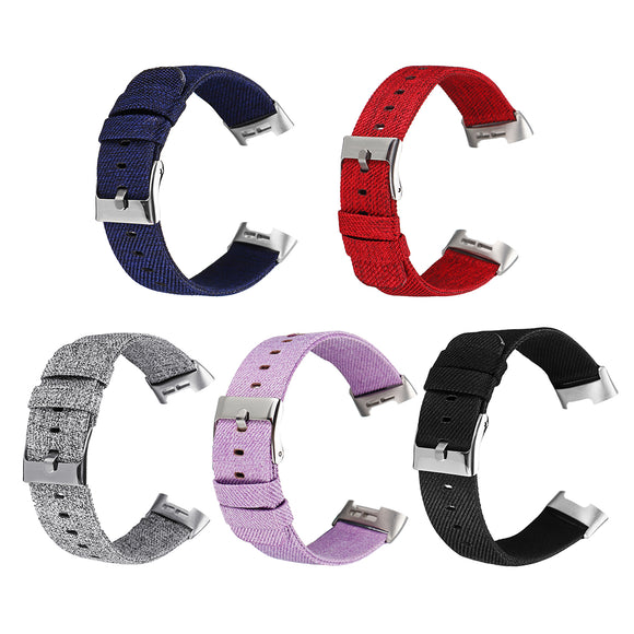Bakeey Colorful Nylon Canvas Replacement Watch Band Strap for Fitbit Charge 3 Smart Watch