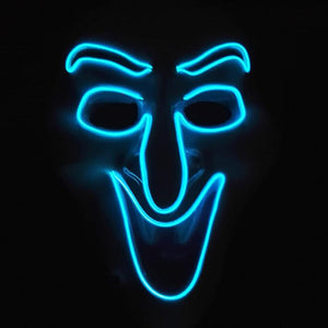 Halloween Witch Mask LED Witch Mask Cold Light Halloween Mask for Cosplay Costume Halloween Party