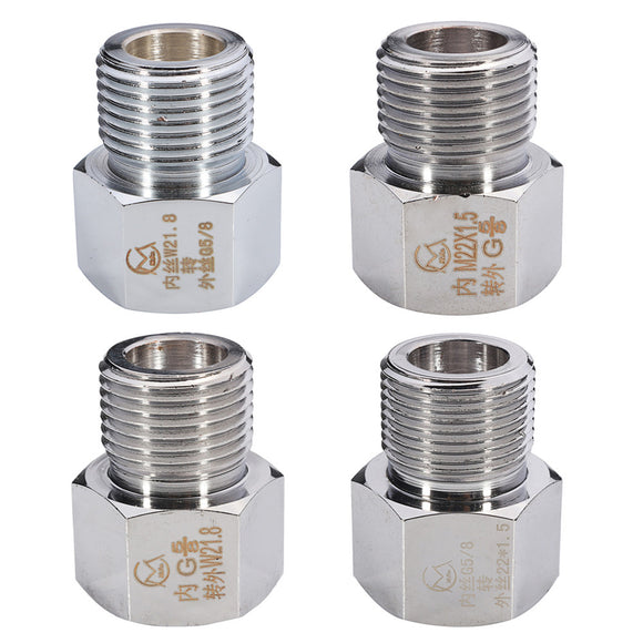 Chrome CO2 Cylinder Joints Regulator Adapter Connector Aquarium W21.8 To G5/8 M22x1.5 To 22x1.5