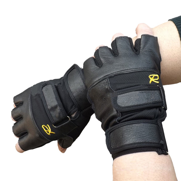 Unisex Tactical half finger Gloves Slip Resistant Sports Fitness Gloves Black For Cycling Riding