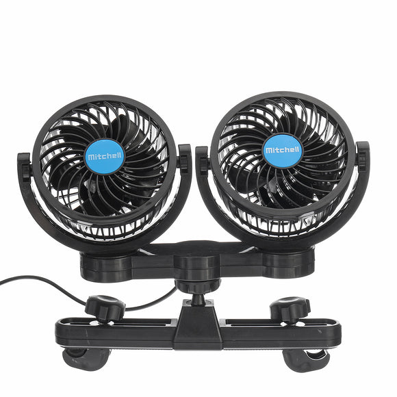 12V Adjustable 360 Degree Rotation Cooling Air Fans Travel Car Fan Low Noise Cooling Air Fan
