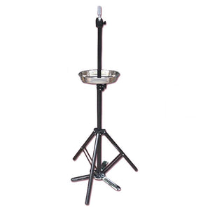 Black Metal Adjustable Tripod Stand Holder for Hairdressing Training Head Mannequin Head with Plate