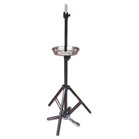 Black Metal Adjustable Tripod Stand Holder for Hairdressing Training Head Mannequin Head with Plate