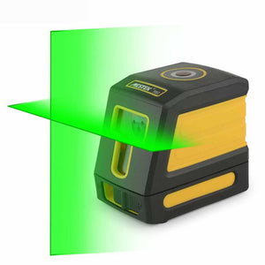 MESTEK T02 Laser Level Green 2 Lines Self-leveling Laser Leveler Vertical Horizontal Cross Laser Red Beam Line Measuring Instrument