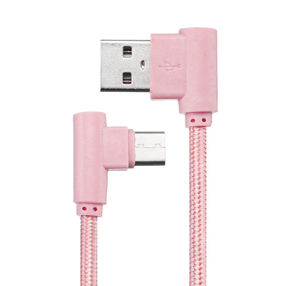 Bakeey 90 Degree Reversible Type C Charging Data Cable 0.66ft/0.2m for Xiaomi Mi A2 Pocophone F1