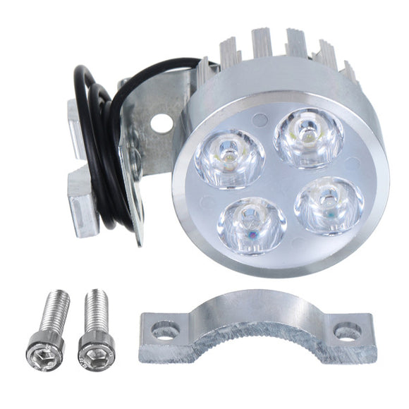 Universal Motorcycle Motorbike 4 LED Front Headlight Driving Fog Spot Lights