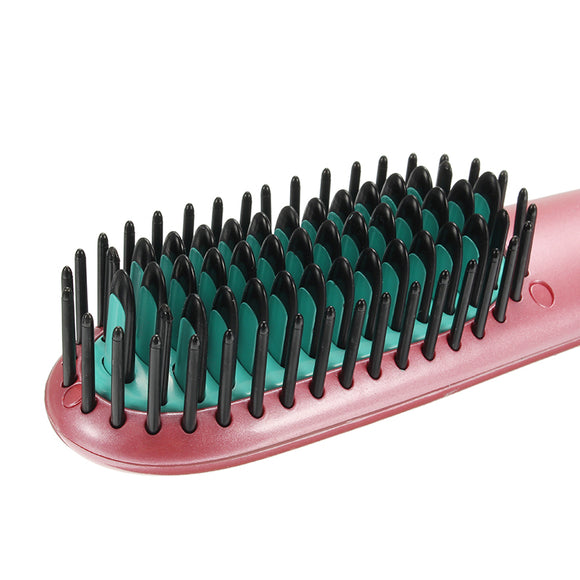 Portable Pink Mini Electric Straight Hair Massage Comb Beauty Hair Styling Tools