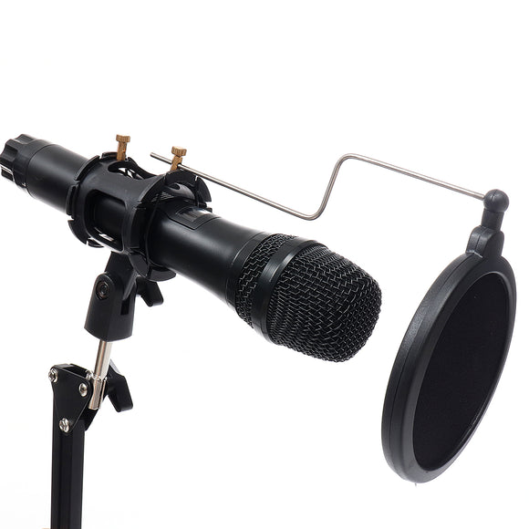 Remax CK100 Adjustable Microphone Stand Holder 6cm Base Maximum Lock Double-layer Filter Mobile Recording Studio