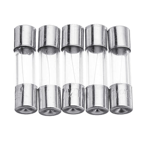 10pcs Glass Cartridge Fuse Tube Box 5*20mm 0.5A~20A 250V Fast Fusing Mixed