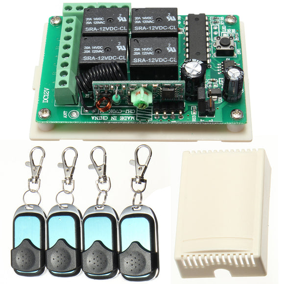 HCS301 433MHz Rolling Code Remote Controller Wireless Power Supply Relay Receiver
