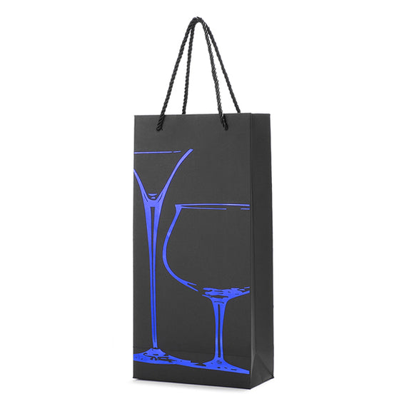 KCASA KC-PC02 Paper Wine Bottle Gift Package Bag Holder Drinks Bottle Carrier Organizer Party Supply