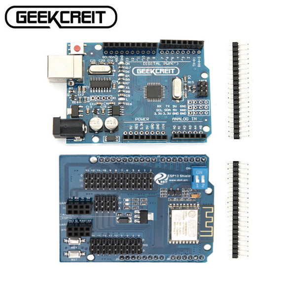 Geekcreit UNO R3 For Arduino No USB Cable With ESP8266 WiFi Expansion Board ESP-13 Shield
