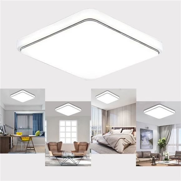 24W 1000LM LED Flush Mount Ceiling Light Sqaure Ultrathin Fixture for Kitchen Bedroom  AC110V-240V